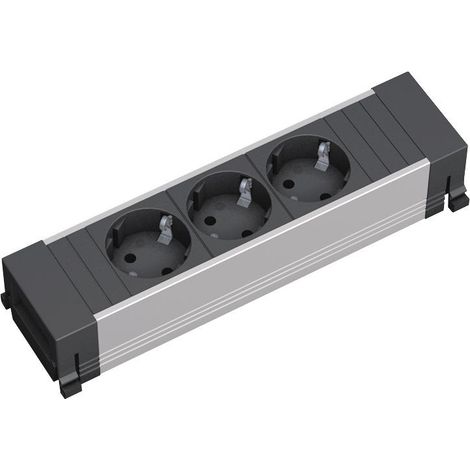 Bachmann POWER FRAME 3xCEE7/3 regleta negra 2 metros
