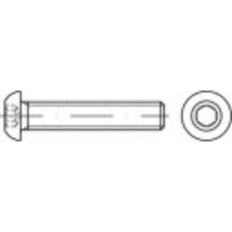 TOOLCRAFT TO-5380941 Vis à tête bombée M3 10 mm 6 pans intérieurs acier inoxydable A4 100 pc(s)