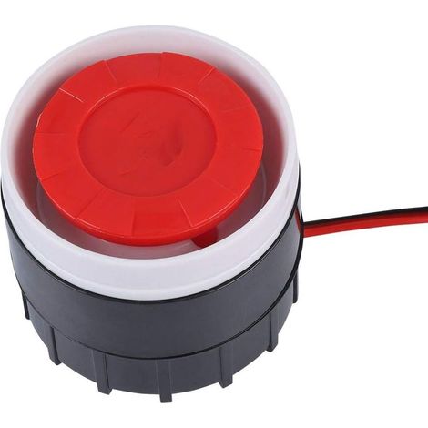 DC 12V Mini Wired Siren 120 DB Sound Alarm System Siren for Home Security, Red