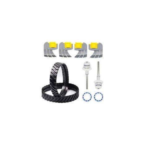 2 Cingoli R0526100, 2 Cuscinetti motore R0527000, 4 Spazzole centrifughe per la pulizia dei pavimenti R0714400, Pezzi di ricambio per robot pulitore per piscine Zodiac MX6 MX8 - Crezuo
