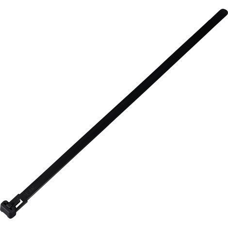 TRU COMPONENTS TC-13340652 TC-RT-250-7.6-B Kabelbinder 250 mm 7.6 mm Schwarz Lösbar, chemische Bestä (1/5)