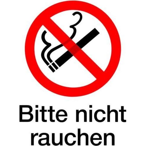 Conacord Klebeschild Bitte nicht Rauchen Klebeschild