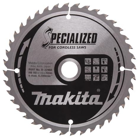 B-32960 Disco sierra circular , Specialized T.C.T, 165 x 20 mm, 40 D