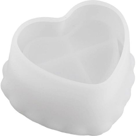 Moule en silicone en forme de cœur pour béton, résine et plâtre, moules pour boîtes de rangement, moules pour pots à bougies