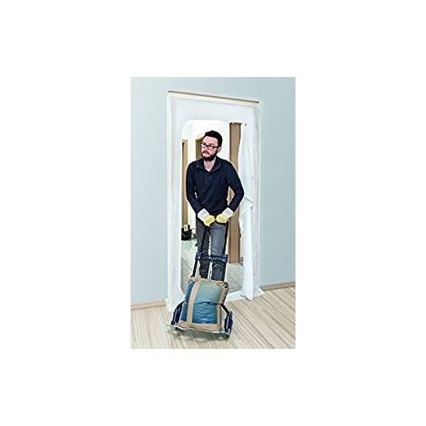 PORTE ANTI-POUSSIÈRE - 2,20 X 1,10 M - AVEC FERMETURE ÉCLAIR - FORME : C GTV.MFW 96962015 (1/4)