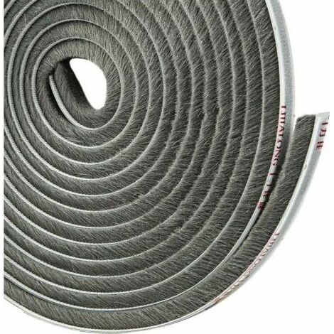 HOXILEELEO - Sigillo adesivo spazzola per porte scorrevoli – Lunghezza di 4,9 m x Larghezza 0,9 cm – Isolamento contro il freddo e la polvere – Morbido e resistente (1/5)