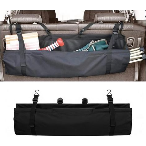 Borsa organizer per bagagliaio auto in tessuto Oxford, pieghevole, da appendere, di grande capacità, universale per sedili posteriori, camion, SUV e furgoni. (1/4)