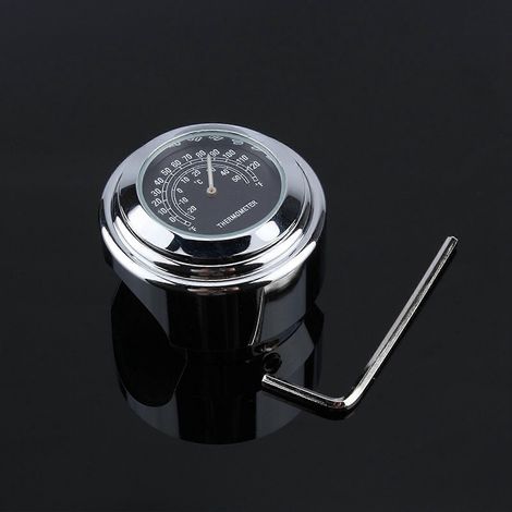 Thermomètre de guidon en alliage d'aluminium durable 7/8" 1" pour moto (1/5)