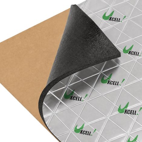 10mm x 100cm x 60cm Soundproof Thermal Insulation Mat 0.6㎡, Acoustic Self-Adhesive for Car Exhaust Muffler, Hood, Door, Waterproof, Anti-Heat Aluminium Foam (1/5)