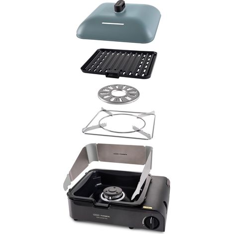 Cadac Van Cook FFD Combo Gasgrill mit Deckel Tischgrill Campinggrill 1025-20-UN
