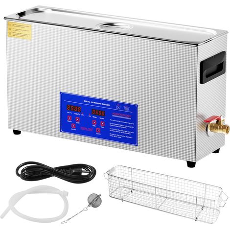 Mophorn Pulitore per armi ad ultrasuoni 10L, macchina per la pulizia digitale da 300 W con riscaldatore e timer, pulitore ad ultrasuoni da 40 kHz per parti di armi, proiettili, forniture militari