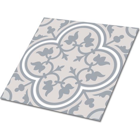 Carreaux autocollants PVC, Carrelage PVC adhésif - 30x30cm - Kit de 9 - Motif Floral, Stickers carrelage carreaux (1/5)