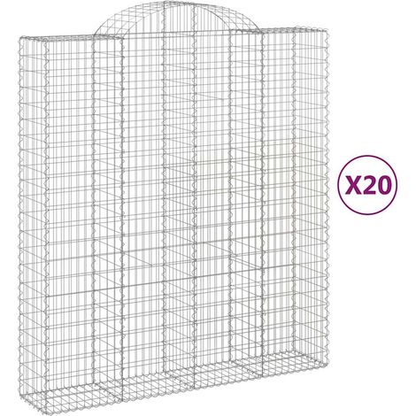 Maison Exclusive - Gabionen mit Hochbogen 20Stk. 200x50x220/240cm