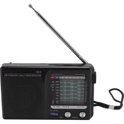 Radio Portable AM FM SW, Radio Numérique à Ondes Courtes avec Lecteur MP3, Mini Radio, Transistor Radio à Ondes Courtes, Radio Vintage à Piles avec Antenne Rétractable pour (1/5)