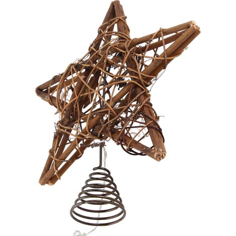 Décoration de Noël en forme d'étoile pour sapin de glycine - Modèle Smilax Glabra 25 cm (1/5)