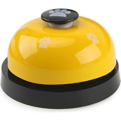 Cloche d'entraînement pour chien, jouet sonore pour dressage et jeu, accessoire pour chiot et chien, jaune et noir (1/5)