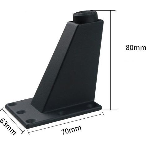 Pieds d'armoire modernes et minimalistes en aluminium ajustables Table basse TV Armoire Lit Pieds d'armoire Supports de rehaussement de meubles-Noir, 8cm, 4pcs (1/4)