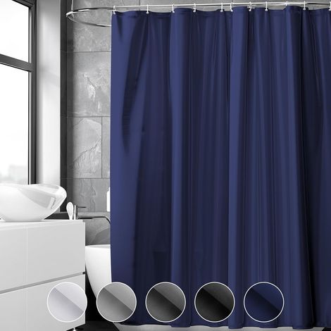 1 Rideau Douche, 240x200 cm, Imperméable, Polyester, Anti Moisissure, Lavable Machine, Salle de Bains (1/5)