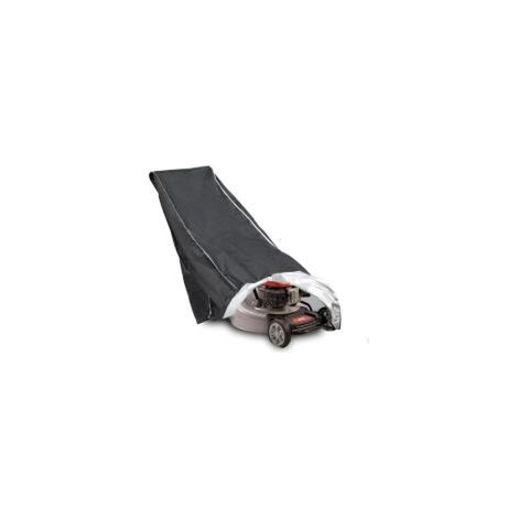 Schwarze Rasenmäherabdeckung, 600D Oxford-Polyester-Abdeckung für Handrasenmäher, Zubehör für den Außenbereich, staubdicht, schneesicher, UV-Schutz – Universalgröße 86L x 2 – Crezuo