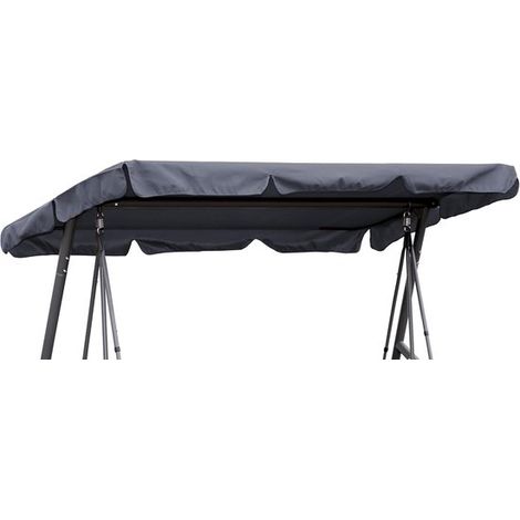 Ersatzdach 200x145cm Gartenschaukel Universalschaukelbank 3-Sitzer grau UV 50 Ersatzbezug Sonnendach Schaukeldach (1/4)
