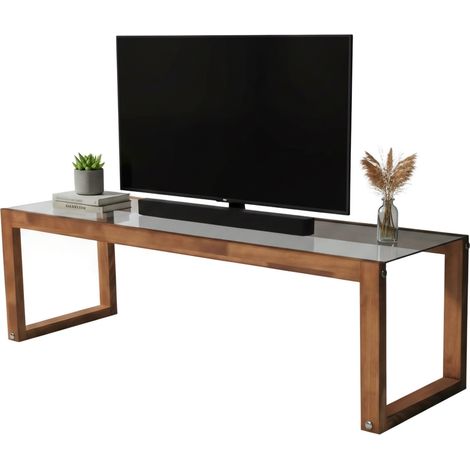 Dmora - Mobile porta TV Astrea, Credenza da soggiorno, Armadio basso per TV, Base parete attrezzata, 130x40h40 cm, Quercia, con imballo rinforzato, con imballo rinforzato
