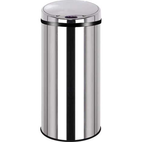 Kitchen Move – Poubelle automatique 42L inox – Ouverture infrarouge sans contact – 2 boutons manuels – Dimensions 31 cm x 72 cm – 5 kg