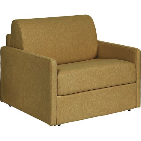 Poltrona letto a ribalta Materasso 14 cm  in Tessuto Giallo - CALIFE