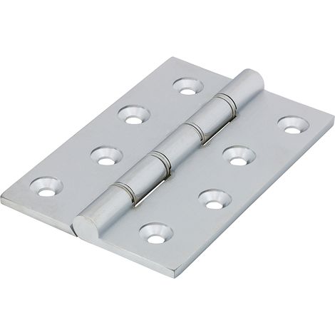 TIMCO Double Stainless Steel Washered Brass Hinges Satin Chrome - 102 x 67