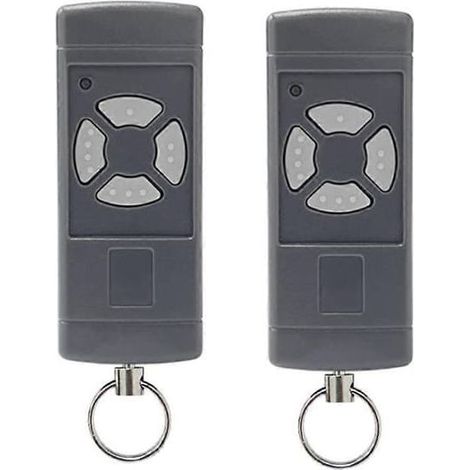 Lot de 2 télécommandes de porte de garage pour HSE2-40, HS4-40, HSM4-40, boutons gris, émetteur portatif 40,685 MHz (1/5)