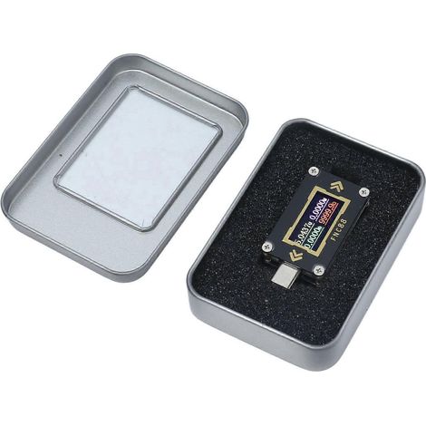 Voltmètre/ampèremètre USB avec écran LCD (Type C) – Testeur électrique pour courant, tension et puissance (1/4)