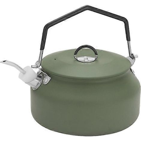 1-Liter-Campingkessel aus Edelstahl, leicht und praktisch für Kaffee und Tee im Freien beim Wandern.