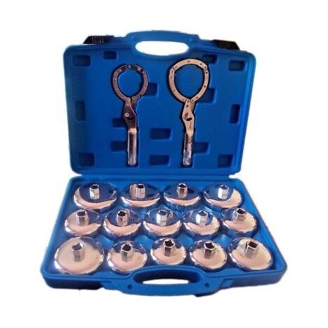 SET KIT CHIAVE A TAZZA PER FILTRO OLIO 16 PZ AUTO UNIVERSALE ATTREZZO OFFICINA