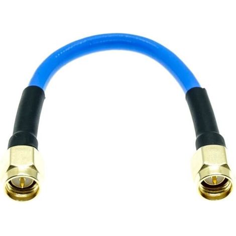Câble coaxial semi-flexible RG402, connecteur SMA mâle vers SMA mâle, 10 cm, 3,6 mm (0,141 pouce), 50 ohms, bleu (1/4)