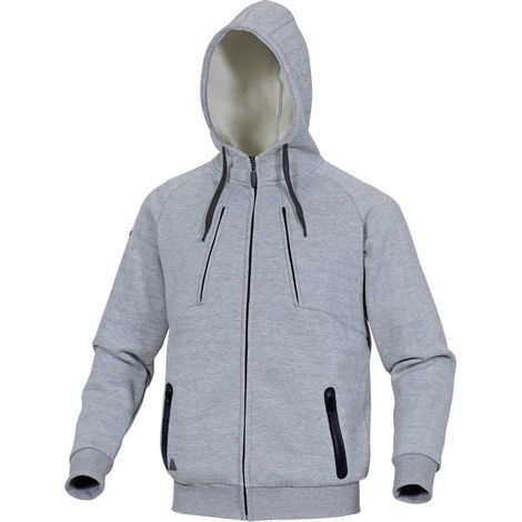 Veste sweat molleton gris clair TS DELTA PLUS ANZIOGRPT (1/2)