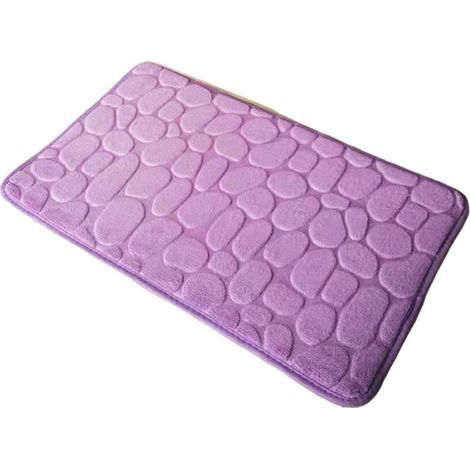 Tapis de bain Kayannuo en mousse à mémoire de forme (40 x 60 cm), gaufré, absorbant, lavable, antidérapant, doux et confortable - Offre spéciale Noël (1/3)