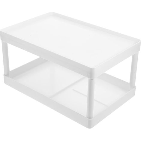 Étagère de salle bain double couche en plastique, étanche, pour ranger les articles toilette et (1/5)