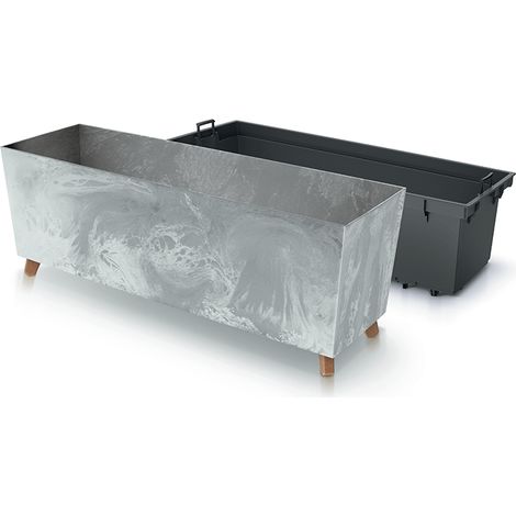 Prosperplast Blumenkasten URBI CASE Betoneffekt N Beton 77 cm