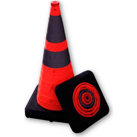 Cône de chantier, Orange, Hauteur de 70 cm ( Prix pour 1 )