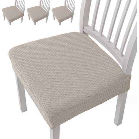 4 housses de chaise imperméables, polyester extensible, couvre-chaise moderne pour salle à manger et cuisine, lavables en machine (1/5)