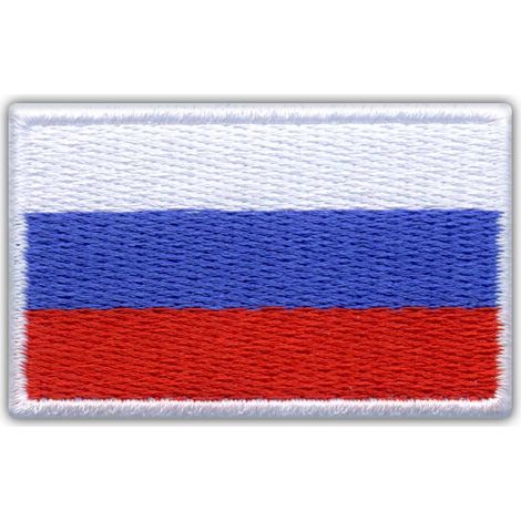 Aufnäher mit russischer Flagge – zum Aufnähen – gestickter Aufnäher/Abzeichen/Emblem