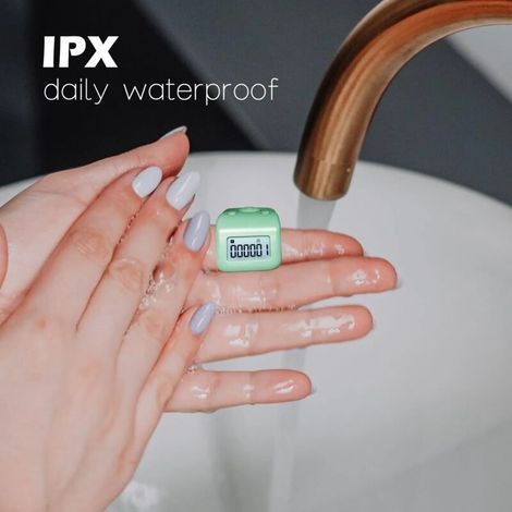 Wiederaufladbarer Fingerzähler. Wasserdichter Schoßzähler (IPX8). Geräuschloser digitaler 6-Kanal-Rosenkranzzähler mit LED-Anzeige zum Beten, Schwimmen und Stricken (ideales Geschenk).