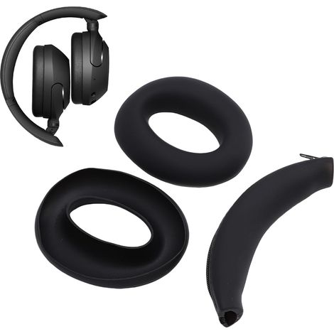 Kit de Coussinets d'oreille pour WH XB910N, Housse en Silicone pour écouteurs avec Installation Facile, Coussinets Doux pour la Peau, Housses de Protection Amovibles et Lavables (1/5)