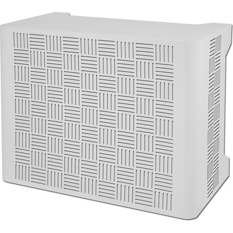 Copri Condizionatore da Esterno Small 90x46/52x70 cm in Acciaio Zincato Bianco (1/4)