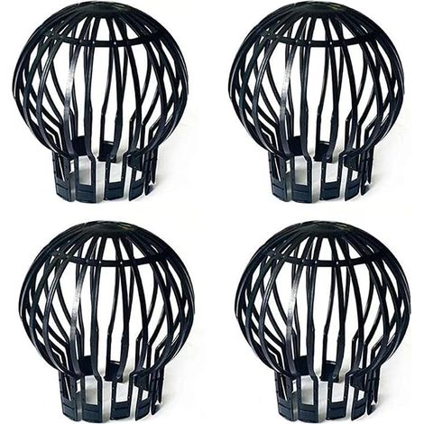 Downpipe Protection Set, Roof Gutter Shutter, Leaf Gutter Strainer, Rain Pipe Protector, Diameter 4.9", Polypropylene (1/5)