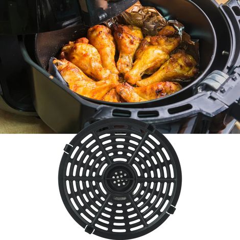 Accessoires pour friteuse à air chaud, plaque de cuisson/plaque vapeur, 20 cm, avec manchon en caoutchouc, accessoires universels pour friteuse à air chaud. (1/5)