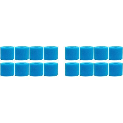 Lot de 16 Cartouches Filtrantes de Piscine pour Type H, Cartouches Filtrantes en ÉPonge de Mousse de Filtre de Piscine pour Type H (1/4)