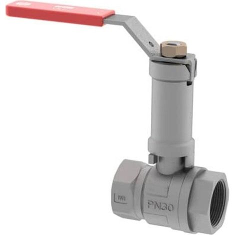 Vanne à sphère PN30 SENA ACS 1/2 (15/21)" FF (poignée plate rouge + réhausse) - Arco
