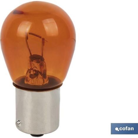 Pack mit 10 PY21W Amber BAU15s 12V Lampen für Fahrzeuge