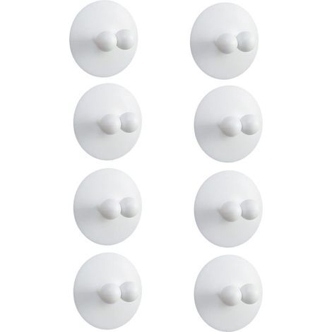 8 Pcs Support de Brosse à Dents,Porte Brosse à Dents Ventouse,Porte-Brosse à Dents Mural en Silicone,sans Poinçonnage Convient pour Brosse à Dents Serviette Rasoir Boule de Bain (Blanc) (1/4)