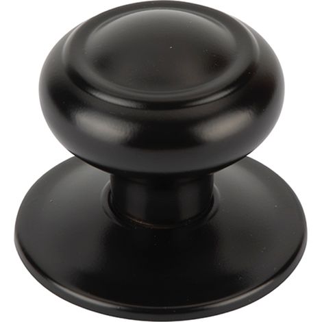 Pomo seta aros negro puerta entrada 70mm (1/2)